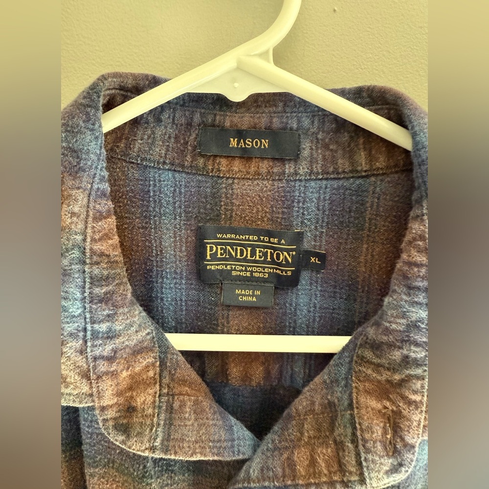 Pendleton Mens Mason Button Down Flannel Sz Xl Co… - image 2